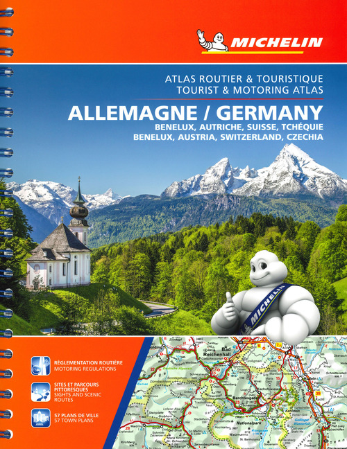 Germany. Benelux, Austria, Switzerland, Czech republic. Road atlas