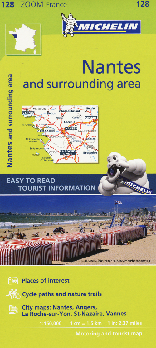 Nantes and surrounding area 1:150.000