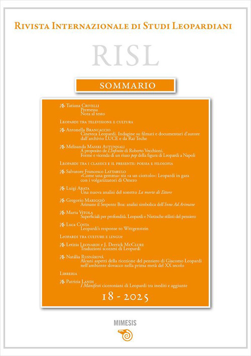 Rivista internazionale di studi leopardiani