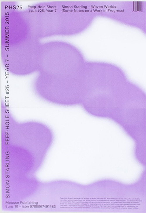 Woven Worlds (Some Notes on a Work in Progress). Peep-Hole Sheet