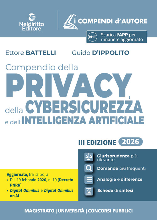 Compendio della privacy, della cybersicurezza e dell'Intelligenza Artificiale 2026