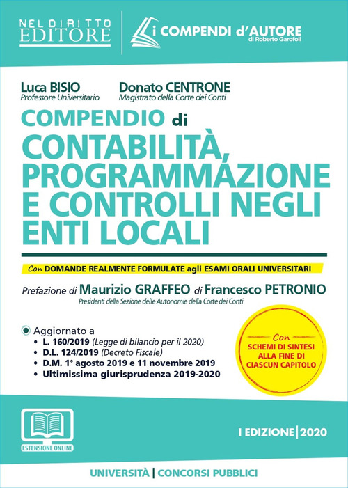 Compendio di contabilit&agrave;, programmazione e controlli negli enti locali