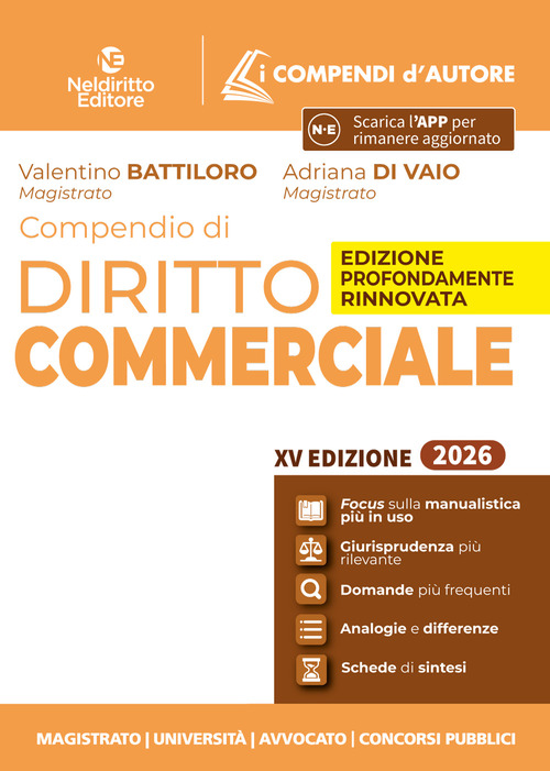 Compendio di diritto commerciale 2026