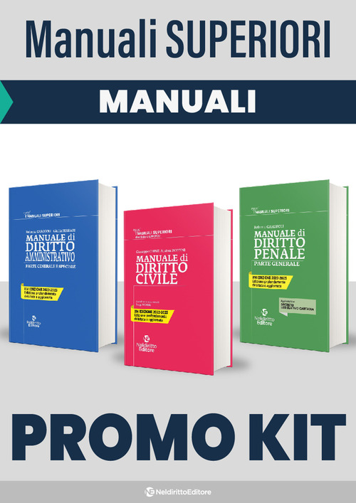 Kit 3 Manuali superiori: Civile-Penale-Amministrativo