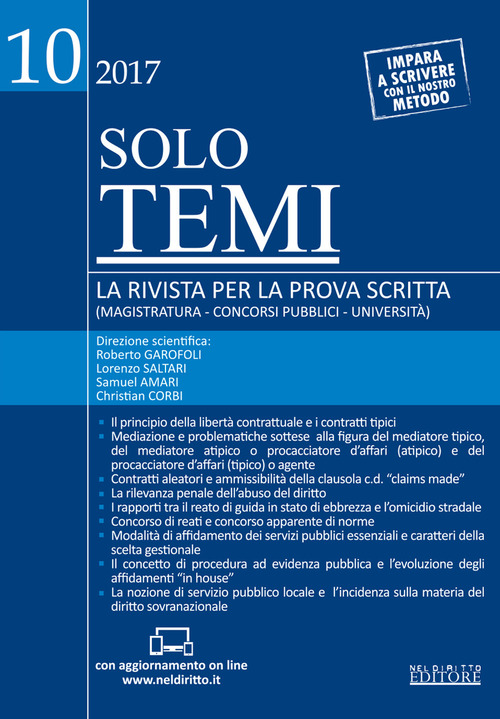 Solo temi. La rivista per la prova scritta (magistratura-concorsi pubblici-università)