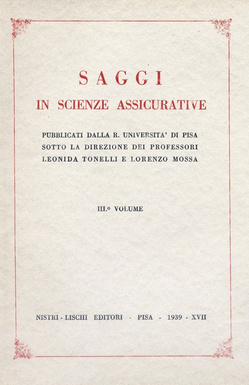 Saggi in scienze assicurative
