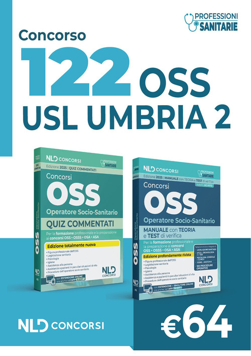 Concorso 122 OSS Umbria. Kit manuale + quiz commentati per la preparazione al concorso