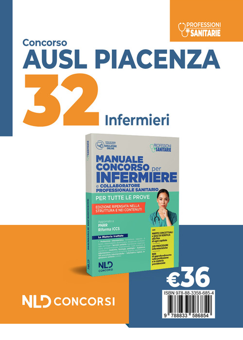 Concorso 32 infermieri AUSL Piacenza 2024. Manuale