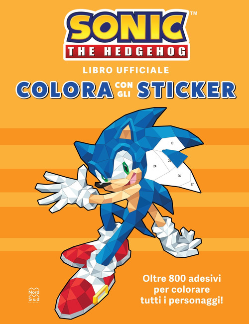 Sonic The Hedgehog. Colora con gli sticker
