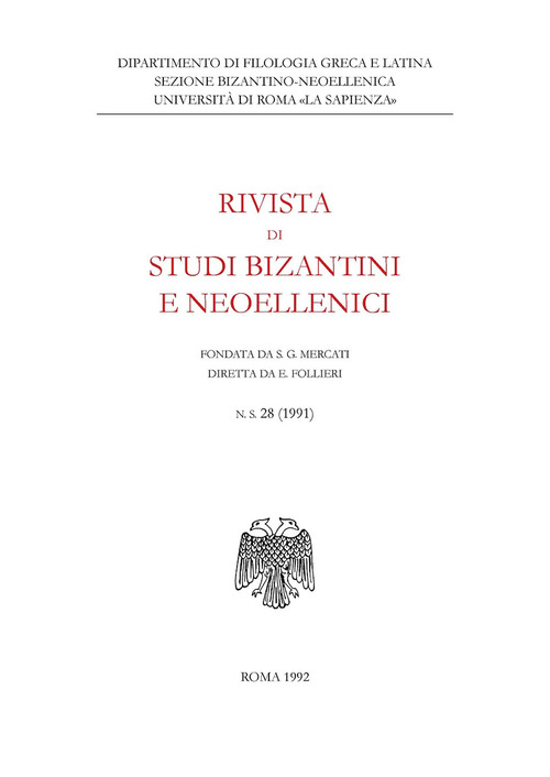 Rivista di studi bizantini e neoellenici