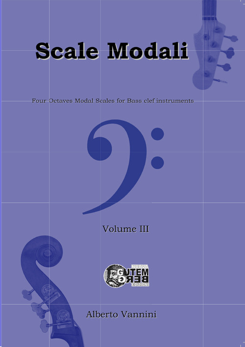 Scale modali. Four-Octaves Modal Scales for Bass clef instruments