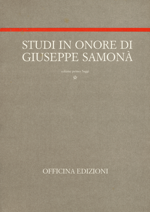 Studi in onore di Giuseppe Samonà
