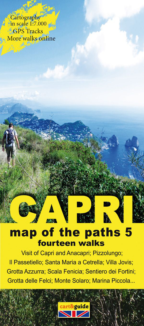 Map of the paths of the Isle of Capri. Scale 1:7.000