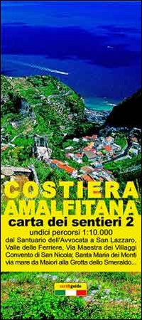 Mappa dei sentieri della costiera Amalfitana. Scala 1:10.000