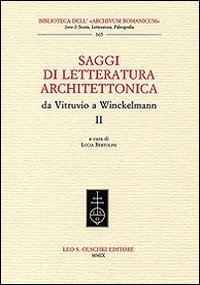 Saggi di letteratura architettonica, da Vitruvio a Winckelmann