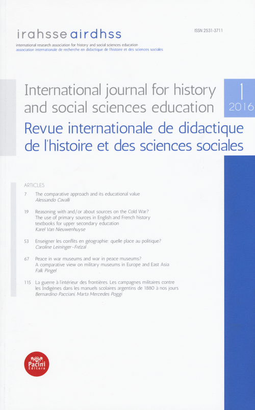 International journal for history and social sciences education-Revue internationale de didactique de l'histoire et des sciences sociales (2016)