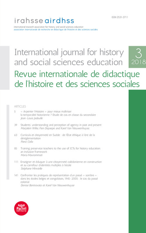 International journal for history and social sciences education-Revue internationale de didactique de l'histoire et des sciences sociales (2018)