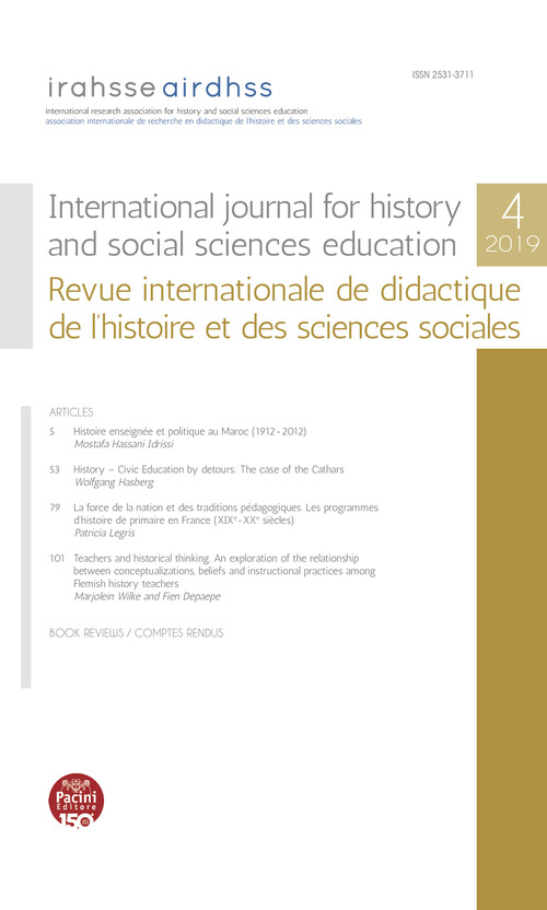 International journal for history and social sciences education-Revue internationale de didactique de l'histoire et des sciences sociales (2019)