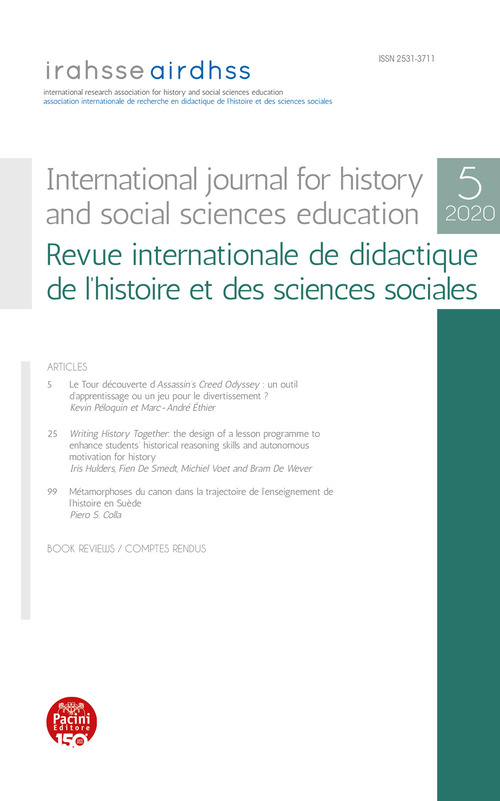 International journal for history and social sciences education-Revue internationale de didactique de l'histoire et des sciences sociales (2020)