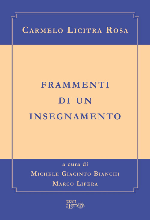 Frammenti di un insegnamento