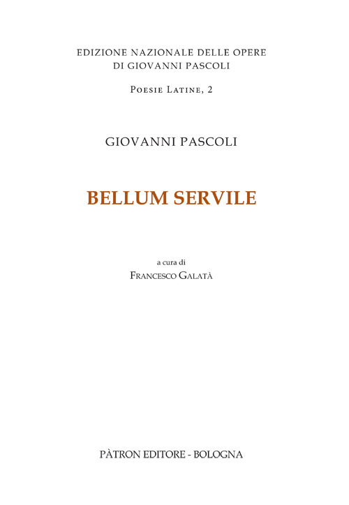 Bellum Servile. Testo latino a fronte
