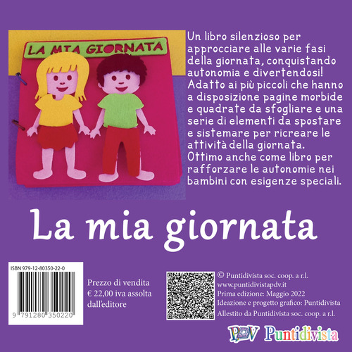 La mia giornata. libro in feltro