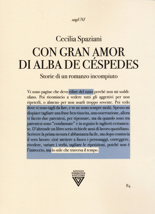 «Con gran amor» di Alba de Céspedes. Storie di un romanzo incompiuto