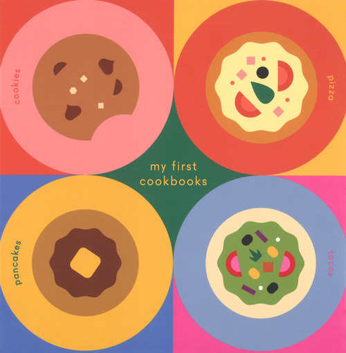 My first cookbooks. No food required! Cook in a book: Pancakes-Tacos-Pizza-Cookies