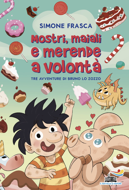 Mostri, maiali e merende a volont&agrave;. Tre avventure di Bruno lo zozzo. Stampatello minuscolo a leggibilit&agrave; facilitata