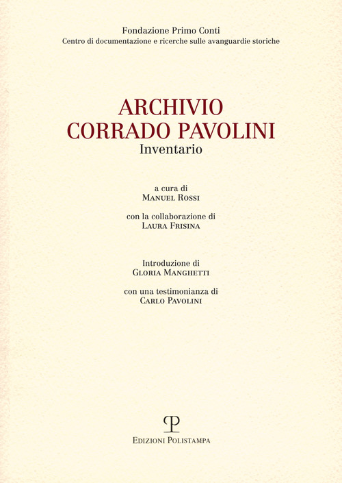 Archivio Corrado Pavolini. Inventario