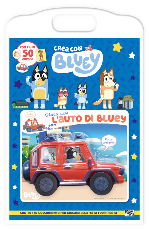 Gioca con l'auto di Bluey. Crea con Bluey