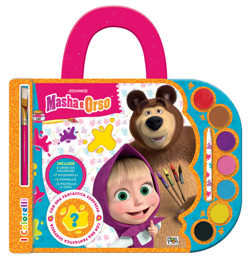 Masha e Orso. Valigetta con acquerelli. I colorelli