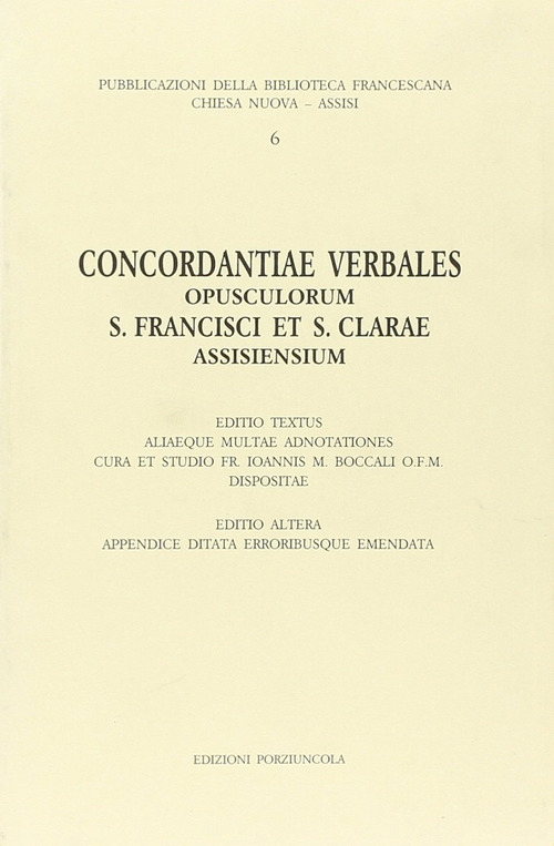 Concordantiae verbales opusculorum s. Francisci et s. Clarae assisiensium