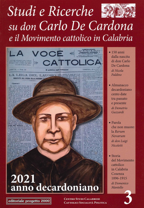 Studi e ricerche su don Carlo De Cardona e il Movimento Cattolico in Calabria. 2021 anno decardoniano