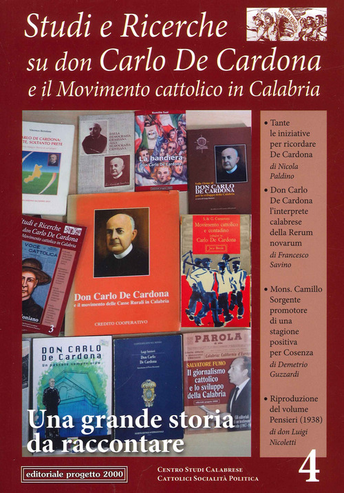 Studi e ricerche su don Carlo De Cardona e il Movimento Cattolico in Calabria