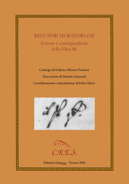 Recuperi muratoriani. Lettere e corrispondenti della Filza 86