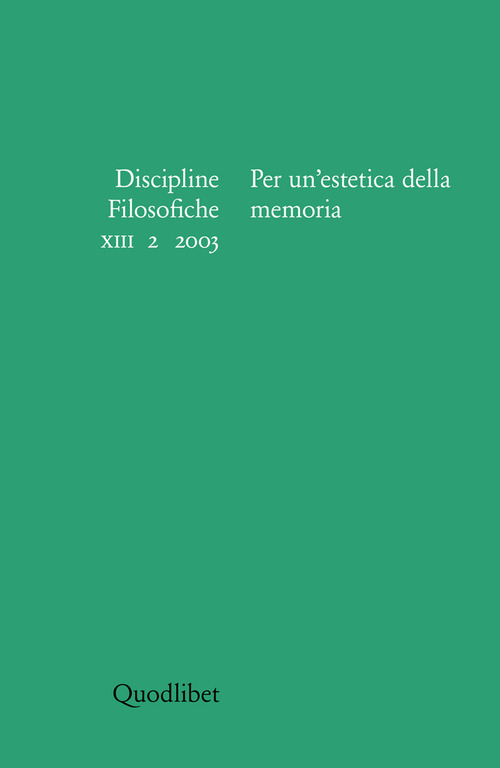 Discipline filosofiche (2003)