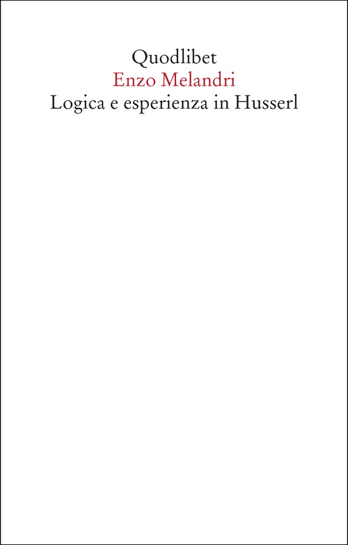 Logica e esperienza in Husserl