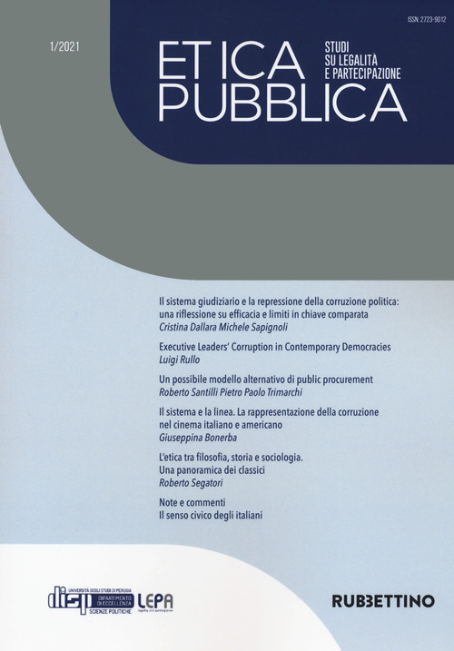 Etica pubblica. Studi su legalità e partecipazione
