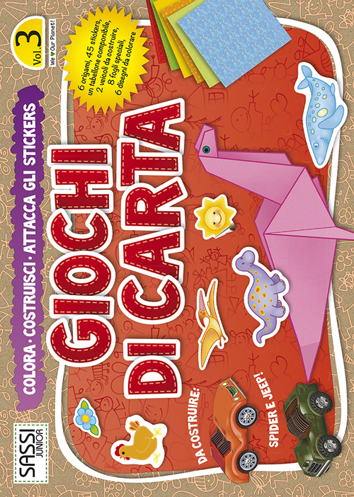 Giochi di carta. Colora, costruisci, attacca gli stickers