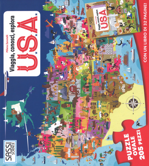 USA. Viaggia, conosci, esplora. Libro puzzle
