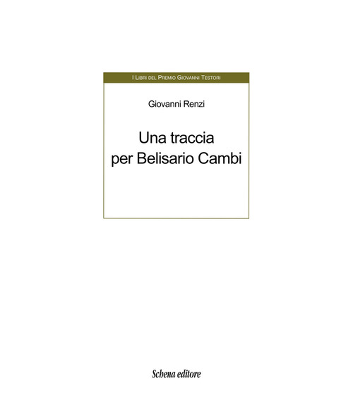 Una traccia per Belisario Cambi