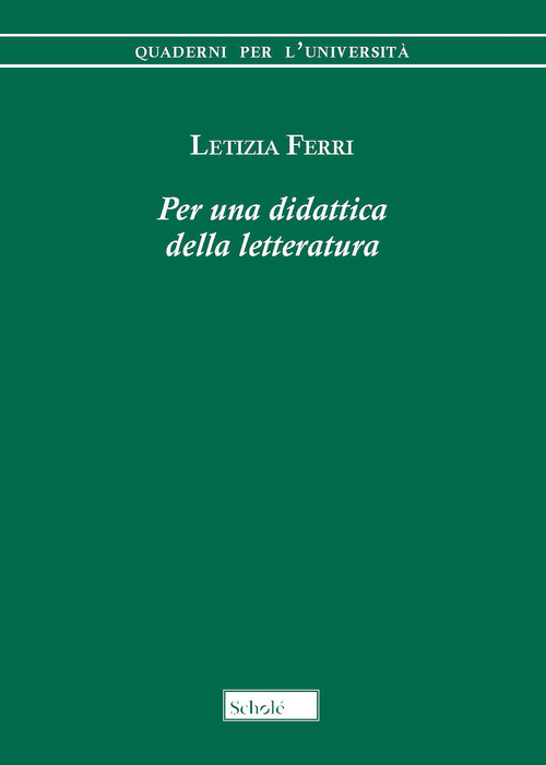 Per una didattica della letteratura