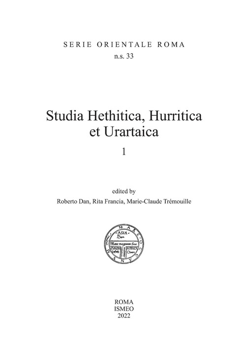 Studia Hethitica, Hurritica et Urartaica