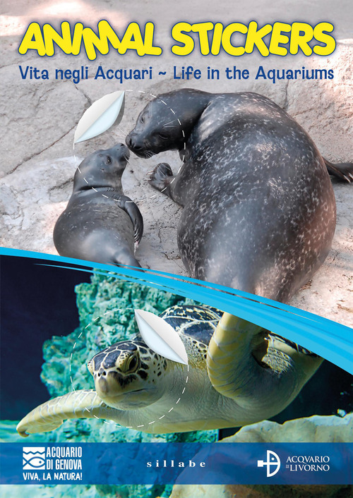 Vita negli acquari-Life in the aquariums. Animal stickers