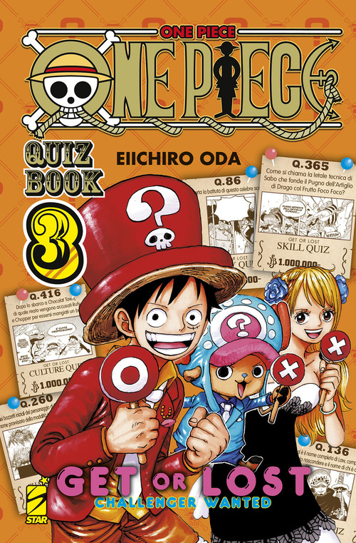 One piece. Quiz book. Get or lost. Challenger wanted