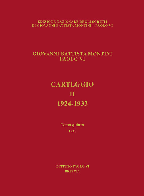 Carteggio. 1924-1933