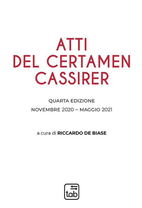 Atti del Certamen Cassirer