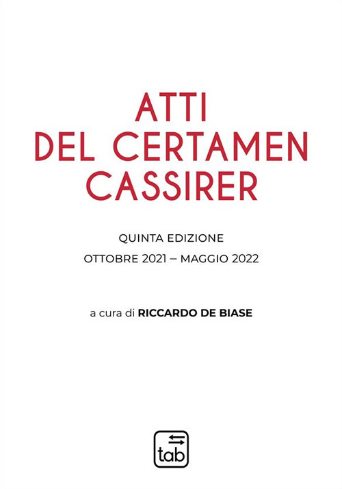 Atti del Certamen Cassirer