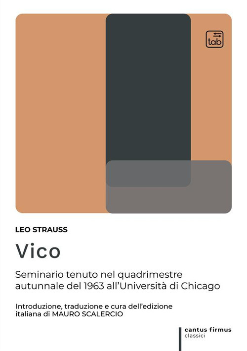 Vico. Seminario tenuto nel quadrimestre autunnale del 1963 all'Universit&agrave; di Chicago
